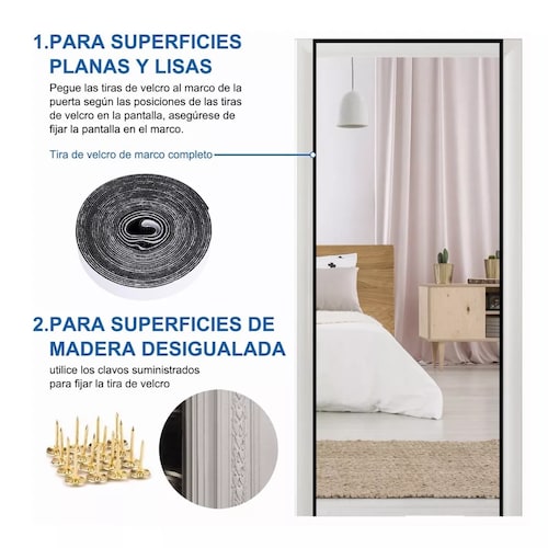 Cortina Magnética De Malla Mosquitero Para Puerta-mosquitero