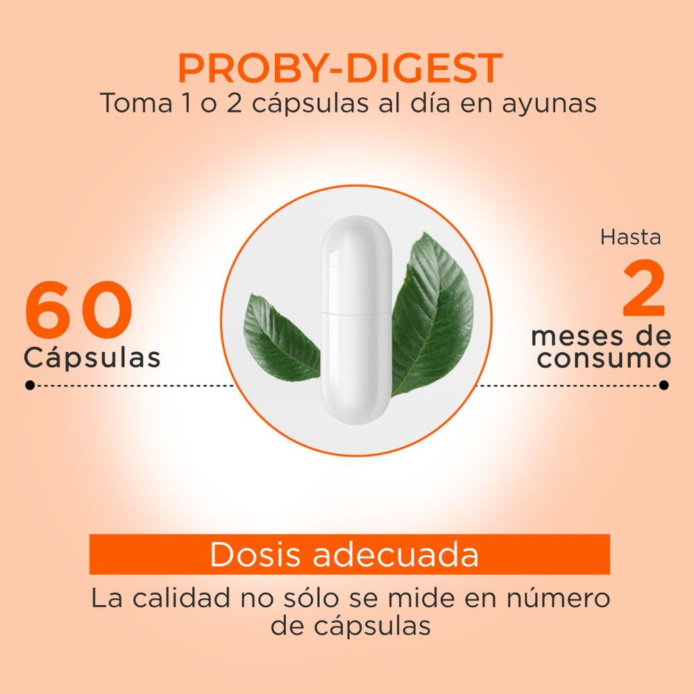 OBY Proby Digest Probióticos 60 Billones, Prebióticos, Inulina De Agave ...