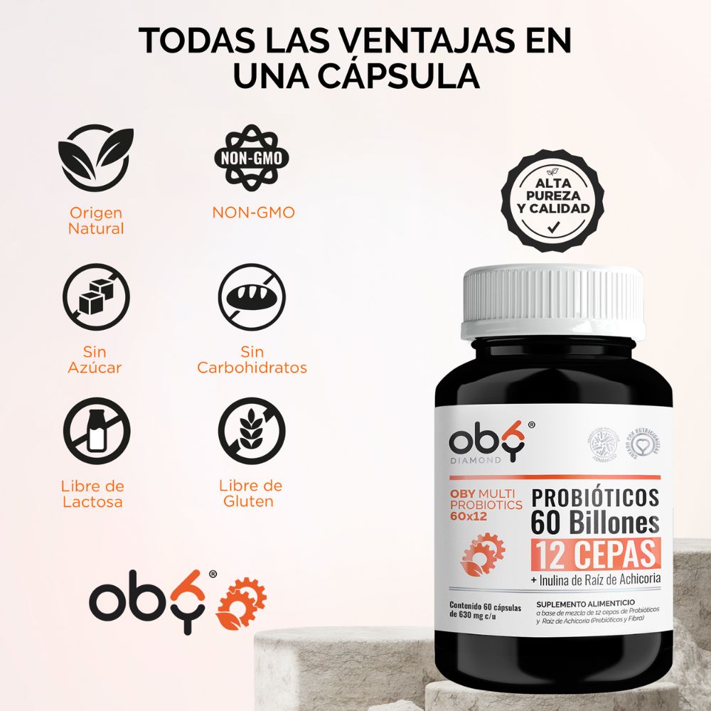 OBY MULTI Probiotics | Probioticos 60 Billones De 12 Cepas ...