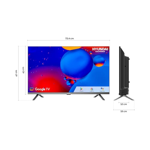 Pantalla LED HYUNDAI HYLED3254GiM 32" Smart HD Comando de Voz 