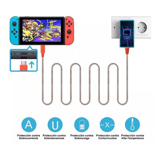 Cargador Para Nintendo Switch 5v 1.5a/ 15v 2.6a Ac Adaptador