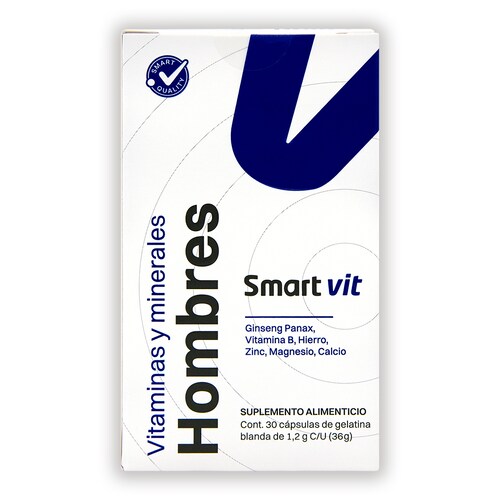 Smar Vit Vitaminas y Minerales Hombres  30 capsulas  Suplemento Alimenticio 