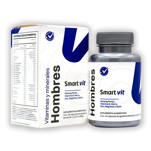 Smar Vit Vitaminas y Minerales Hombres  30 capsulas  Suplemento Alimenticio 