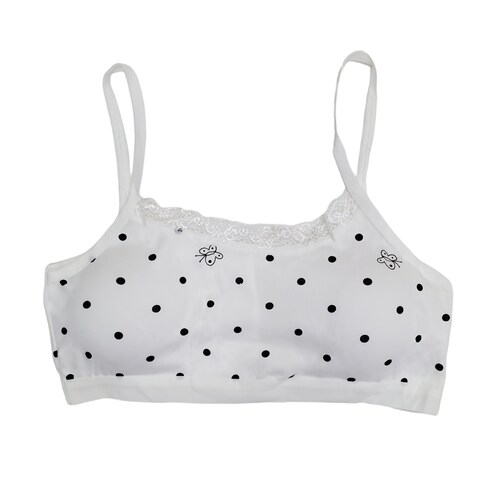 Corpiño Top Tirante Delgado Encaje Estampado Niña 6pz