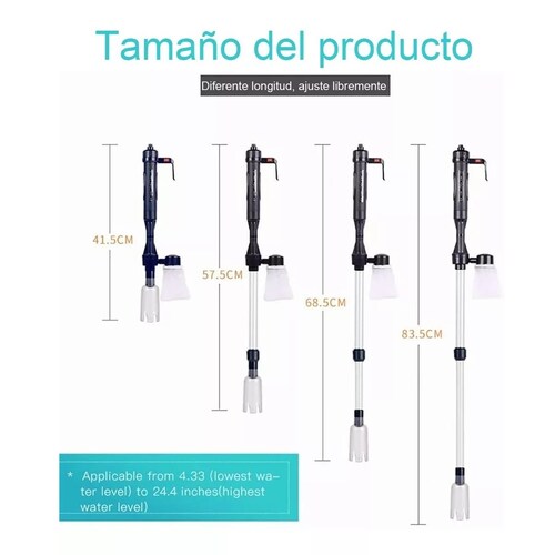 Limpiador Eléctrico Para Acuarios O Peceras Con Adaptador