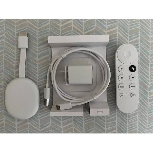 Google Chromecast Con Google Tv Hd Control Remoto De Voz Blanco