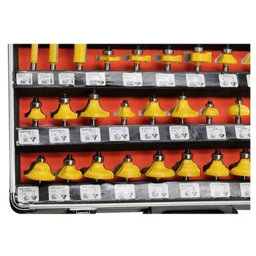 50 Brocas Fresas Router 6,35mm 1/4 De Madera Taladro Estuche