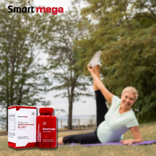 Smart Mega Omega 3 con Astaxsantina al 10% 30 Cápsulas  Suplemento Alimenticio 