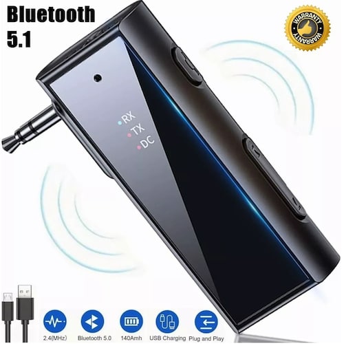 Receptor Auxiliar Bluetooth Aux 3.5 Auto Coche Manos Libres