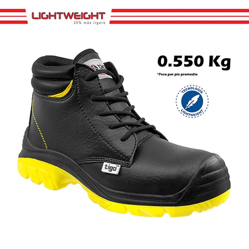 Zapato de Seguridad Tigo by WSM, Ergonómico y muy ligero. Con casquillo de Policarbonato. Bota Industrial. Es un calzado Industrial dieléctrico y antiderrapante. Est. 9005-MT