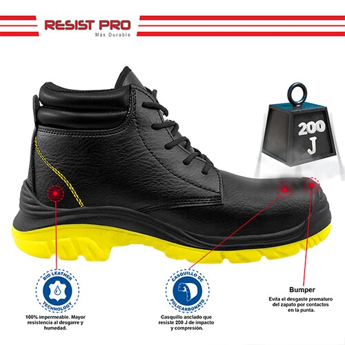 Zapato de Seguridad Tigo by WSM, Ergonómico y muy ligero. Con casquillo de Policarbonato. Bota Industrial. Es un calzado Industrial dieléctrico y antiderrapante. Est. 9005-MT