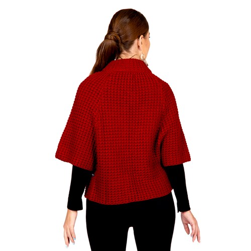 Saco Capa En Tejido Para Mujer *017- Rojo 