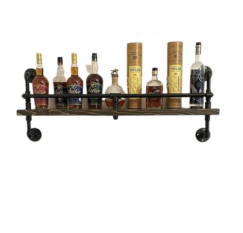 Repisa Doble 19x120 Cm Para Botellas. Industrial, Vintage