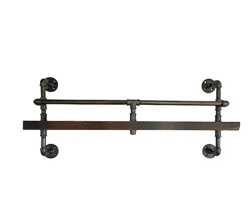 Repisa Doble 19x120 Cm Para Botellas. Industrial, Vintage