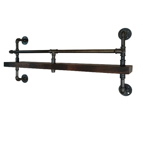 Repisa Doble 19x120 Cm Para Botellas. Industrial, Vintage
