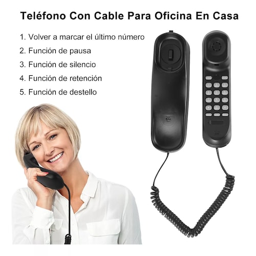 Telefono Fijos Alambrico Casa Oficina Modernphone Negro