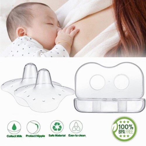 Pezonera Para Lactancia Protectora, 2 Protectores Para Pezón Transparentes