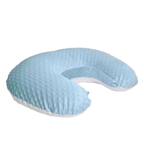 Memory Foam | Almohada De Lactancia/ Cojín para Alimentar Bebé con Biberón  o Fórmula - Con Funda Azul Lavable 