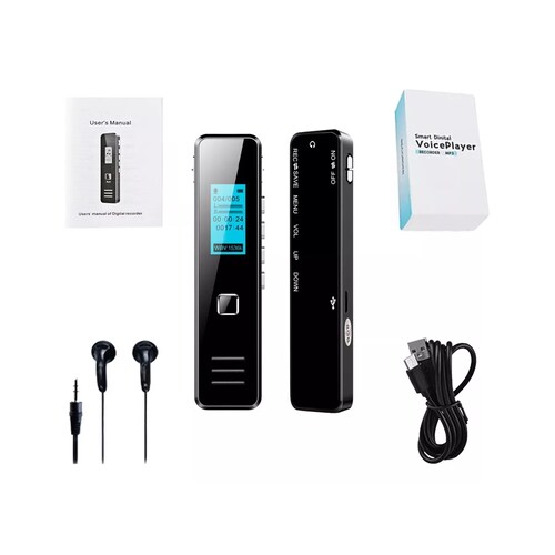 Mini Grabadora De Voz Digital Con Micrófono/usb 40 Horas