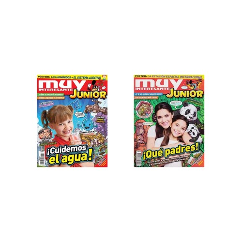 2 Revistas Muy interesante Junior Cultura Niños Escolares Juegos .