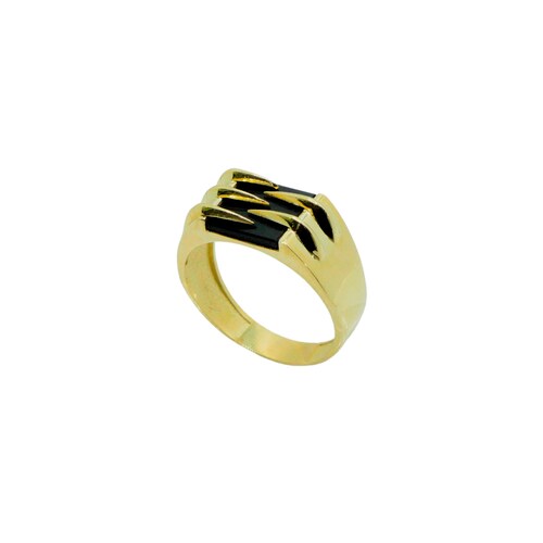 Anillo oro 10k piedra ónix de garra .