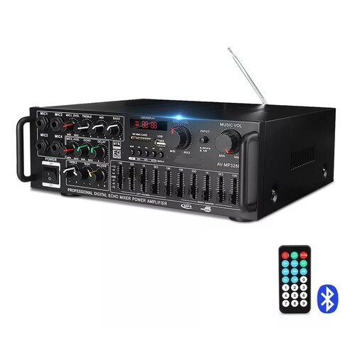 Amplificador De Audio Bluetooth 2 Canales  Av-326bt