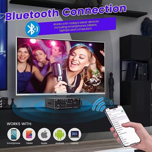 Amplificador De Audio Bluetooth 2 Canales  Av-326bt