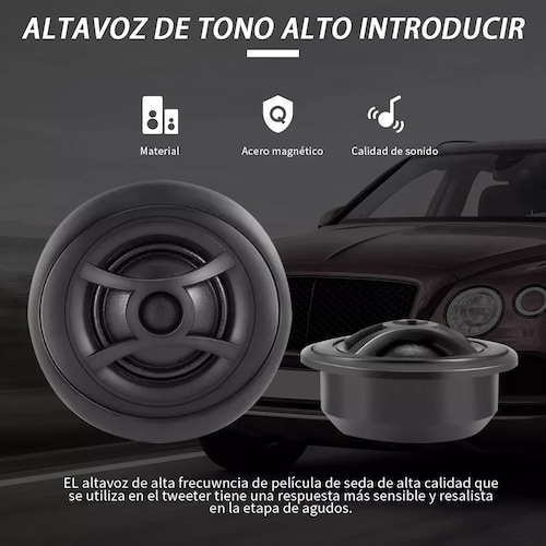 Set De Medios 6.5 Pulgadas Coaxial Bocinas Para Auto Cuerno