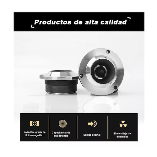 Par Tweeters Bala De Titanio Bocinas Para Carros 4 Pulgadas