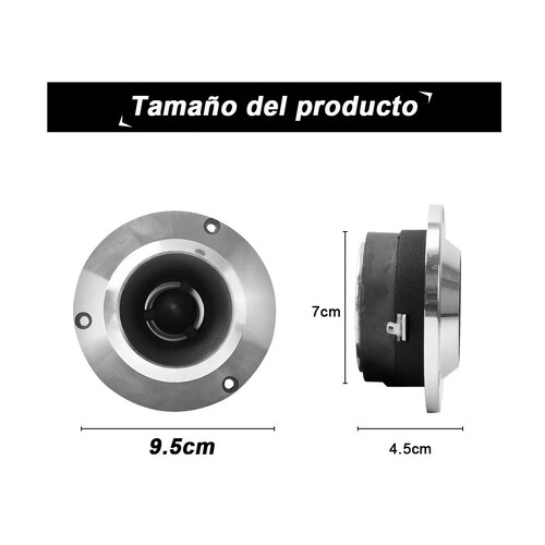 Par Tweeters Bala De Titanio Bocinas Para Carros 4 Pulgadas