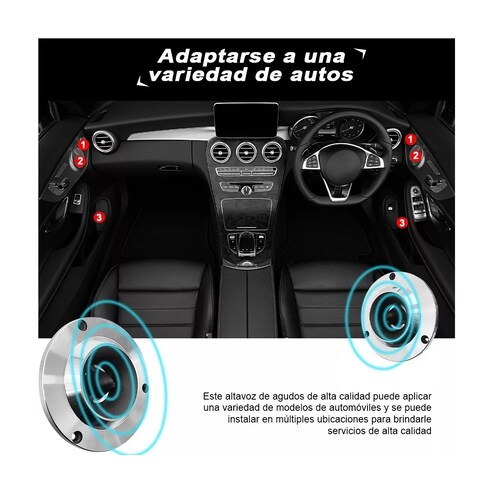 Par Tweeters Bala De Titanio Bocinas Para Carros 4 Pulgadas