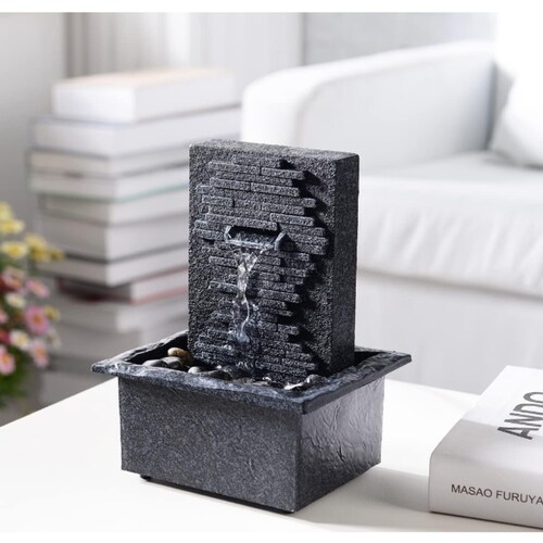 Fuente zen decorativa mini interior exterior artesanal 