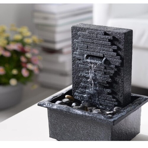 Fuente zen decorativa mini interior exterior artesanal 
