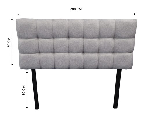 Cabecera Linq Abotonada Gris plata King Size Bazar Store, Recamara, habitación.