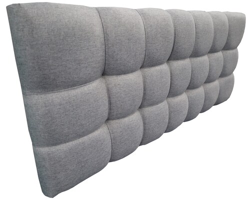 Cabecera Linq Abotonada Gris plata King Size Bazar Store, Recamara, habitación.