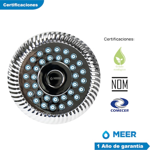 CNX Regadera Cromada ABS para Baño con Tubo de Acero Inoxidable (Con sistema anti-sarro).