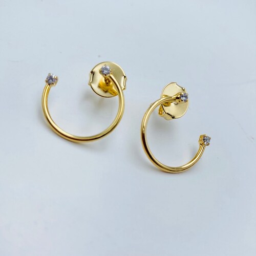 Aretes chicos- Baño de oro 18K