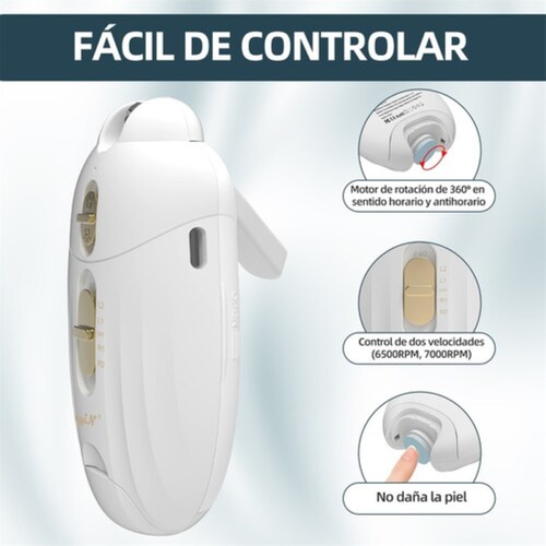 Lima De Uñas Eléctrica Para Bebé Y Adulto Con Luz Led-blanco