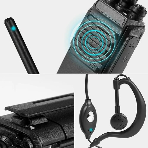 Pack 2 Radios Walkie Talkie Recargable, Con Manos Libres