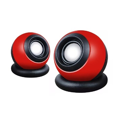 Bocinas Para Pc Usb Y Audio Rojo  Usar En Pc O Laptop