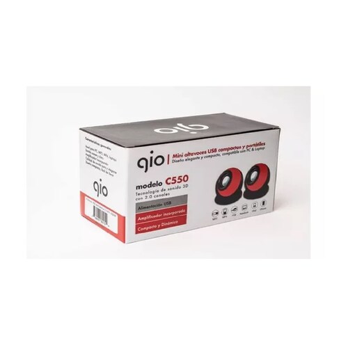 Bocinas Para Pc Usb Y Audio Rojo  Usar En Pc O Laptop