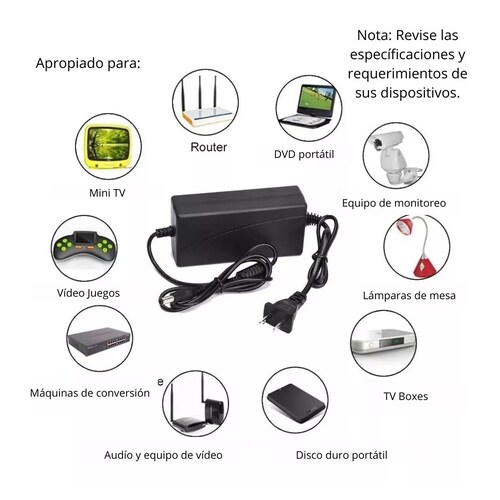 Eliminador 12v 6a Cargador Adaptador De Corriente