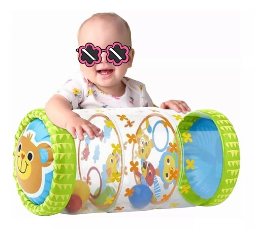 Rodillo / Cilindro Inflable Para Bebé Estimulación Gateo