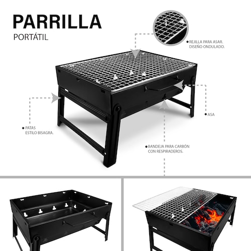 Parrilla Asador de carbon portátil