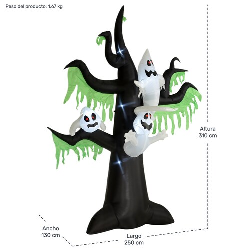 Inflable Halloween Arbol Fantasmal Led 310 Cm