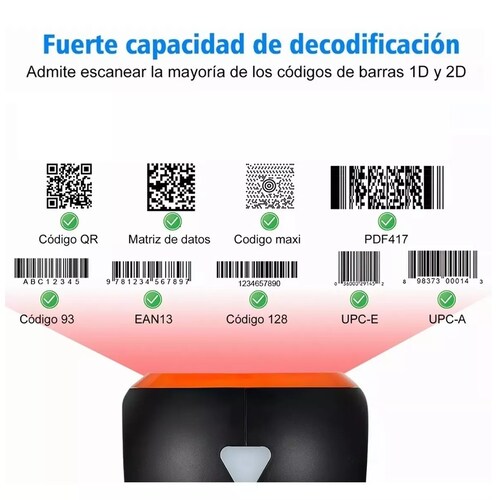 Lector Código Barras Omnidireccional 1d/2d/qr Usb Scanner
