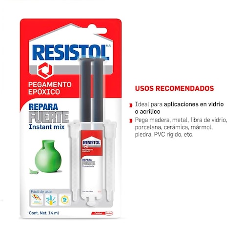 Pegamento Epoxico Jeringa 14Ml Resistol 1524151 Trasparente