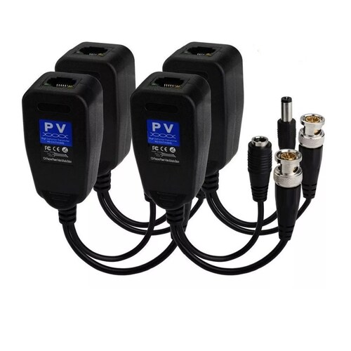 Video Rj45 Salida Bnc +voltaje 1par Transceptor Pasivo