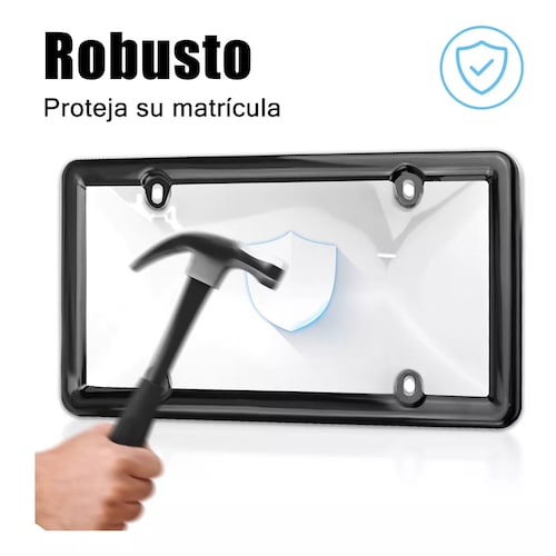 Par 2 Pzs Porta Placas De Resistente Uv Para Todos Los Coche