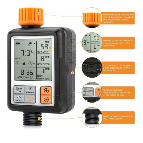 Temporizador De Riego Automático Digital Para Jardín